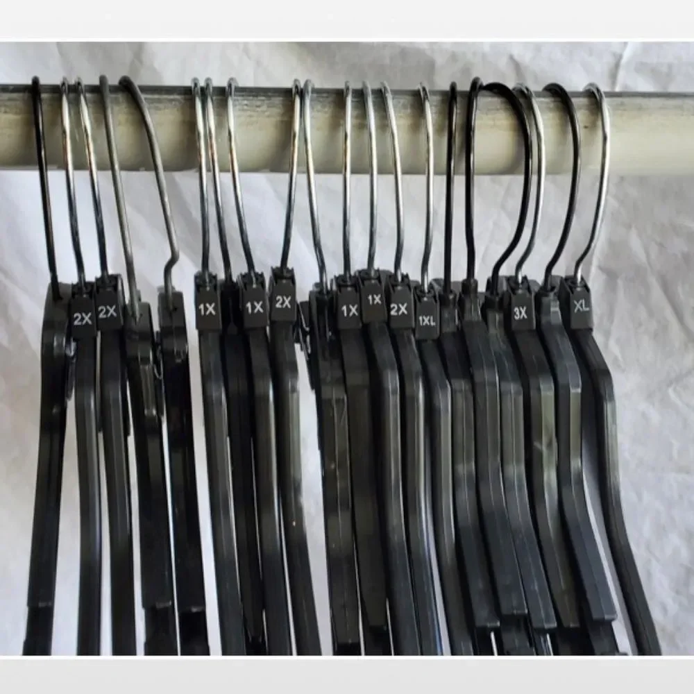 25 Commercial Hangers Adult Various Black Silver